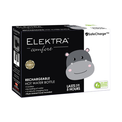 2505 - Elektra Hot Water Bottle - Pink Hippo