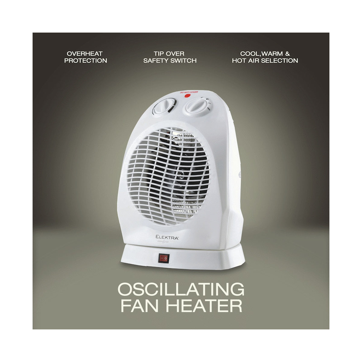 Elektra Comfort Oscillating Fan Heater