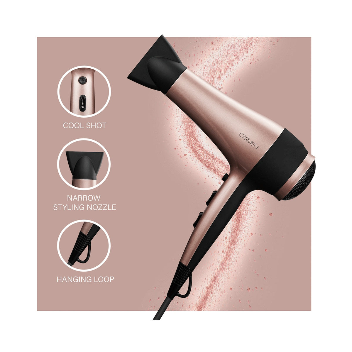 Carmen Ionic 2400w Hairdryer