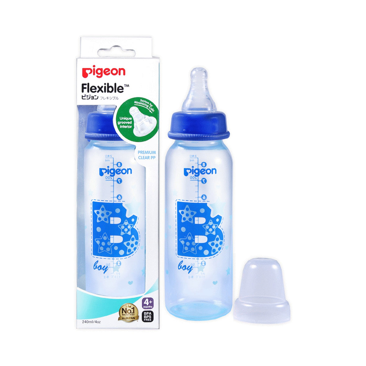 Pigeon Flexible Bottle Standard Neck - Blue 240ml