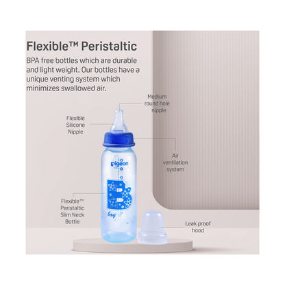 Pigeon Flexible Bottle Standard Neck - Blue 240ml