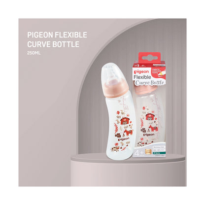 PIGEON FLEXIBLE CURVE BOTTLE 250ML - FARM