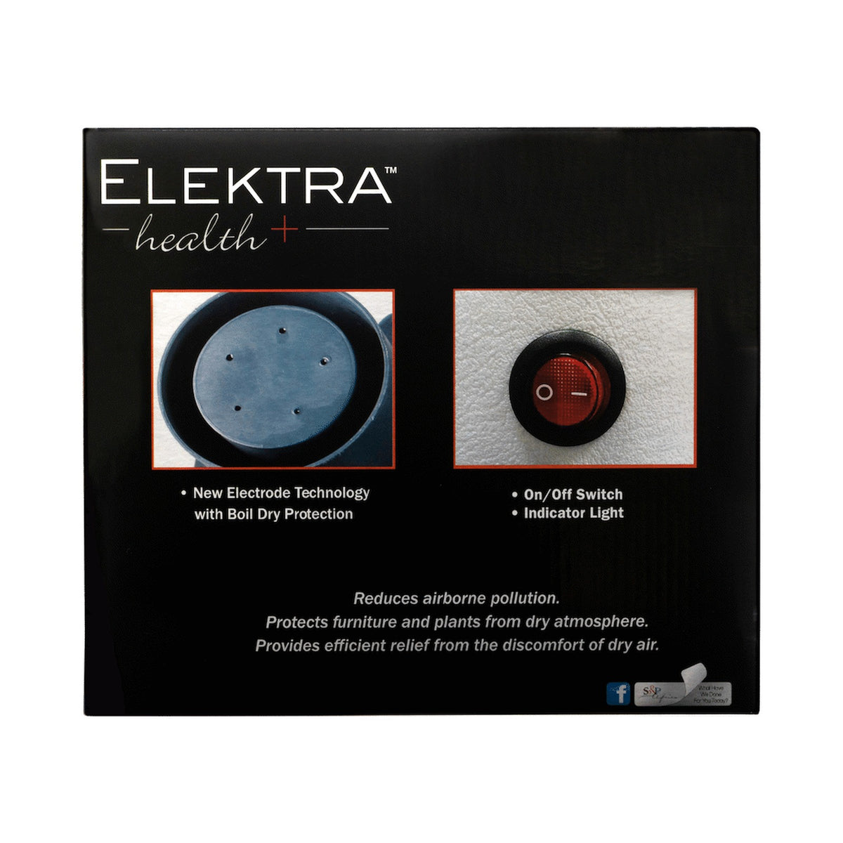 8076 - Elektra Health Warm Steam Humidifier 3l
