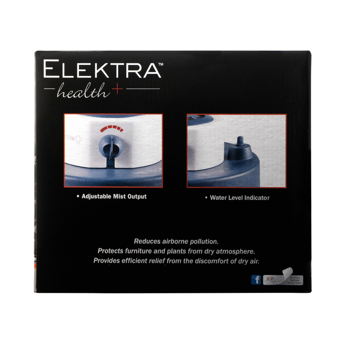 8076 - Elektra Health Warm Steam Humidifier 3l