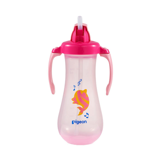 Pigeon Tall Straw Bottle - Pink