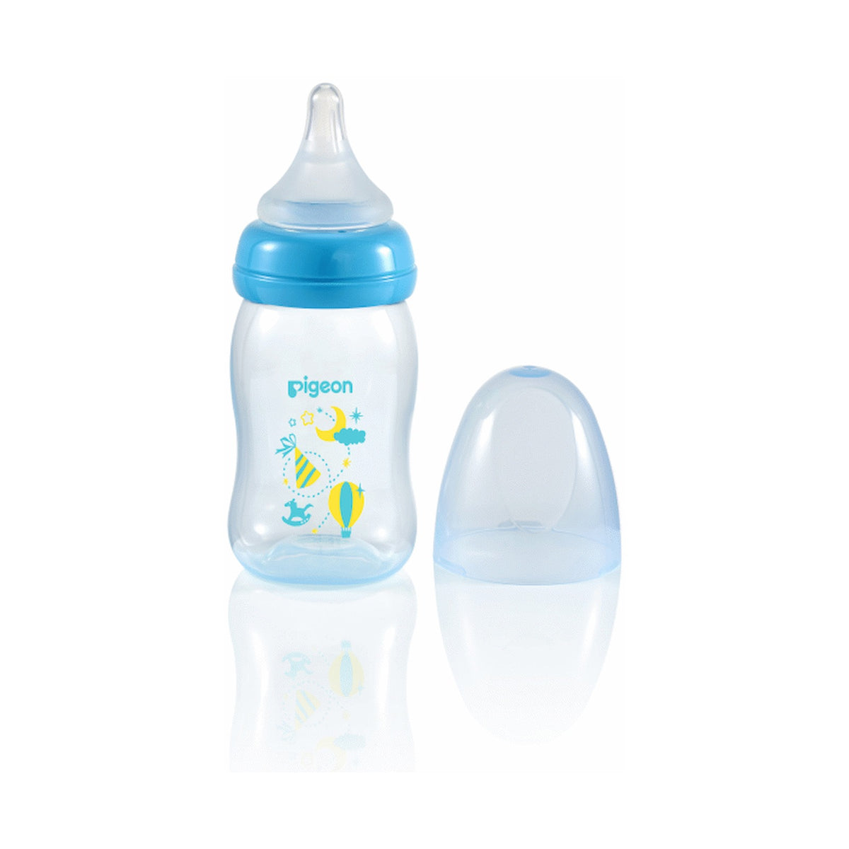 Pigeon Peristaltic Plus PP Bottle 160ml (SS Hole) - Blue
