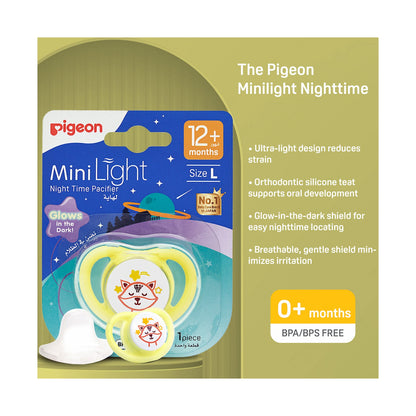PIGEON MINILIGHT NIGHTTIME PACIFIER - FOX (L)