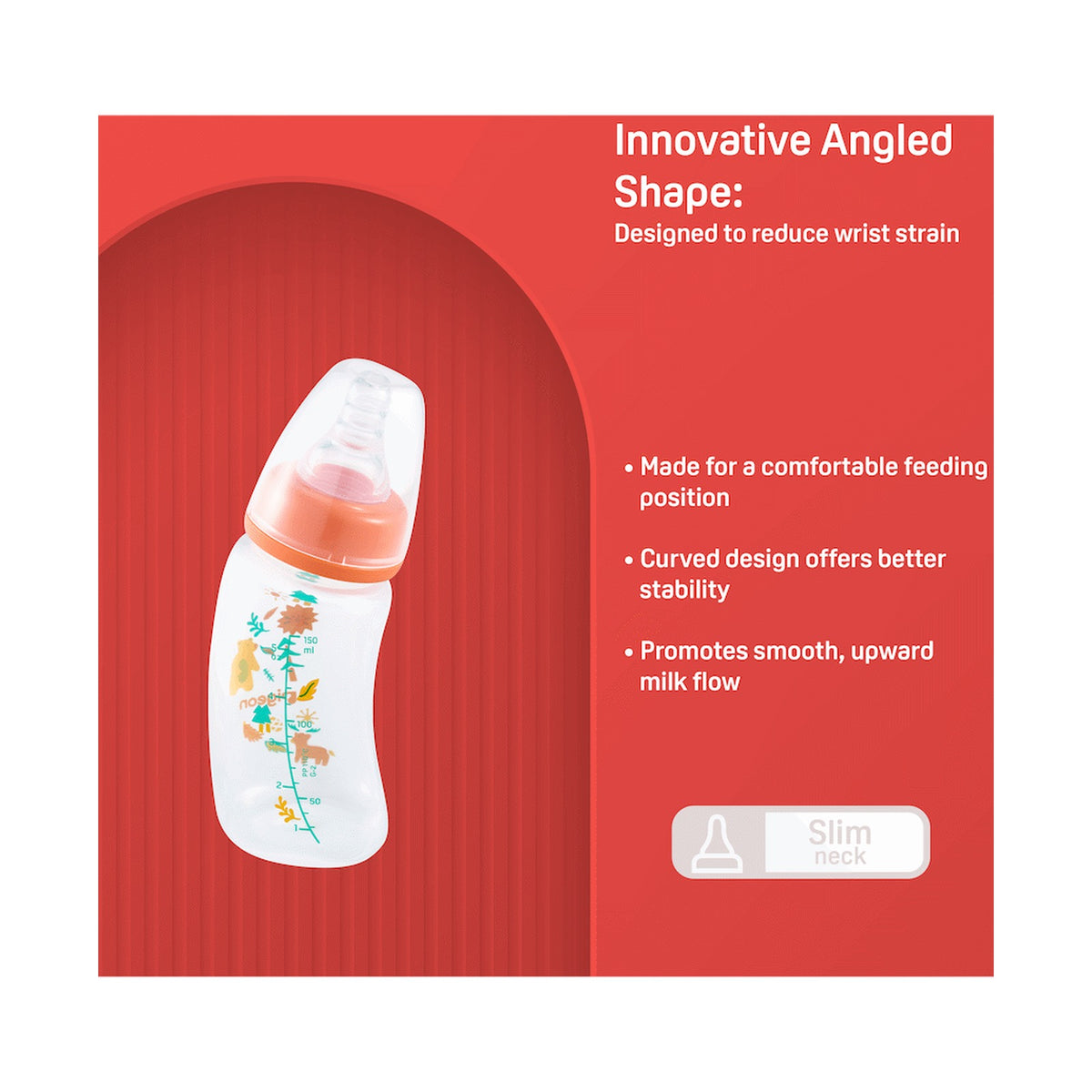 Pigeon Flexible Curve Bottle 150ml - Forest