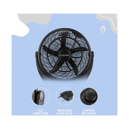 Elektra 45cm Box Fan - Black