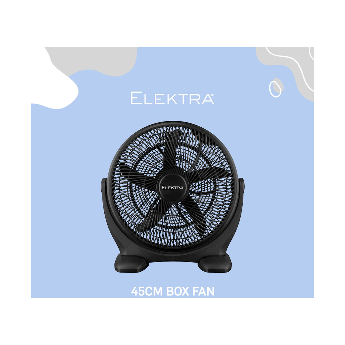 Elektra 45cm Box Fan - Black