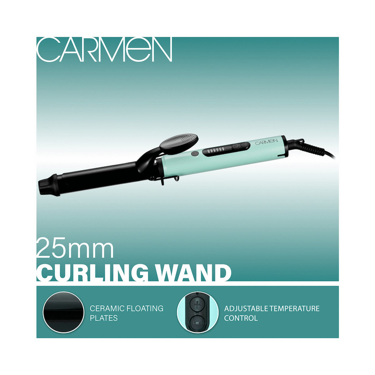 Carmen Colours 25mm Curling Wand