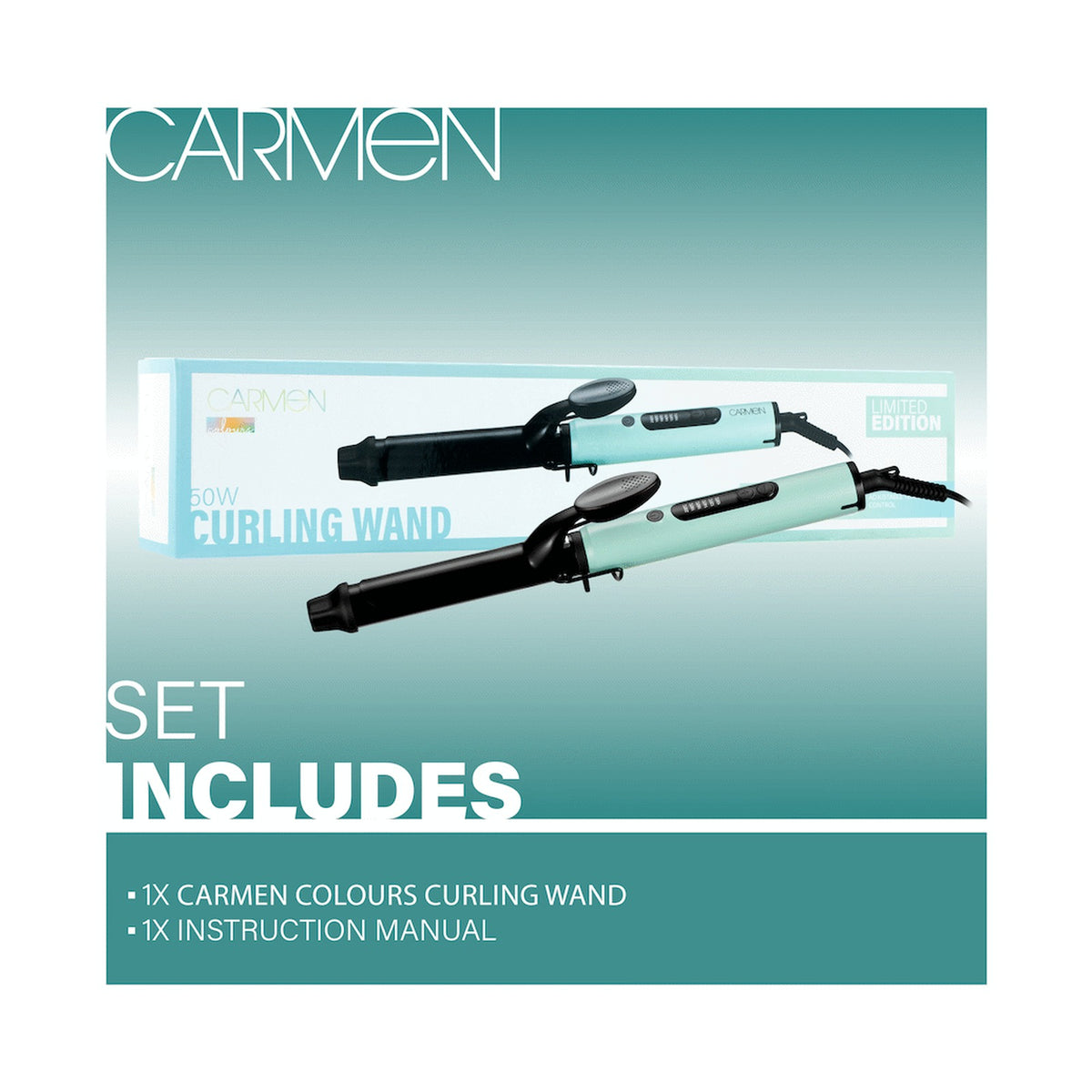 Carmen Colours 25mm Curling Wand
