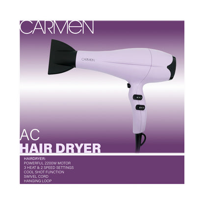 Carmen Colours 2200w AC Hair Dryer