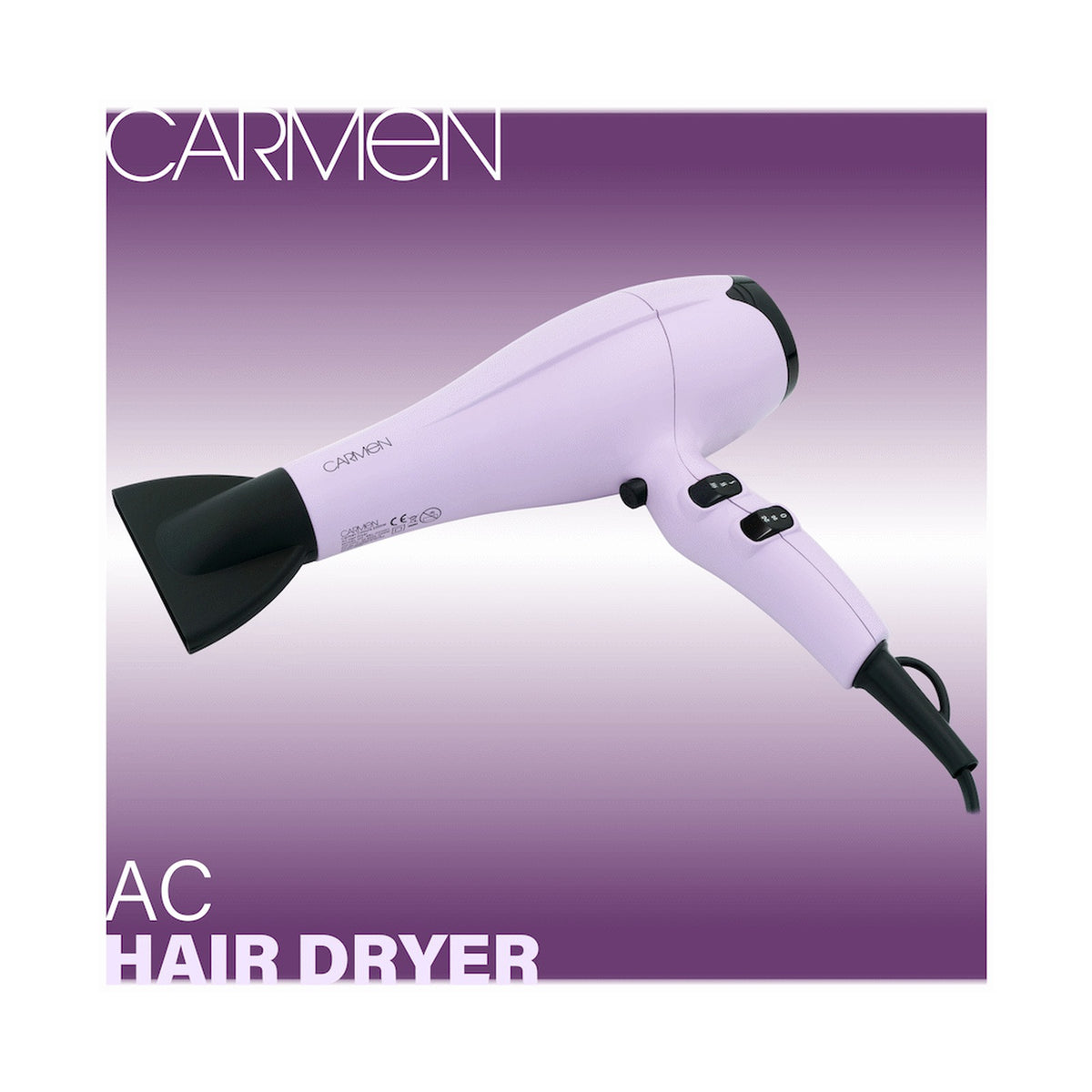 Carmen Colours 2200w AC Hair Dryer