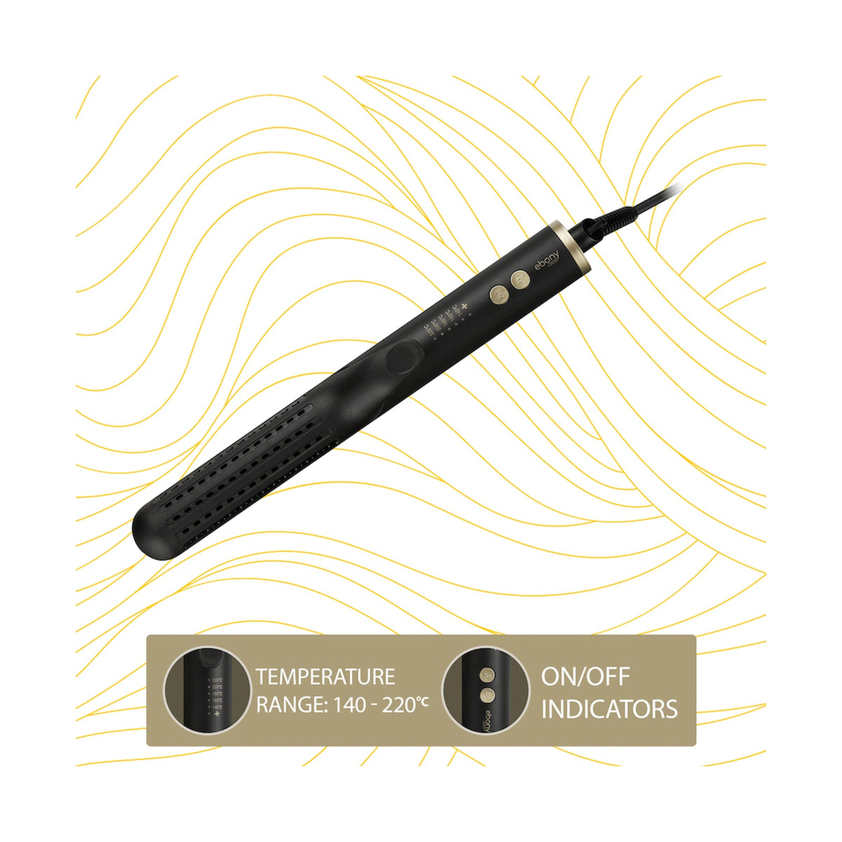 Carmen 2-in-1 Curler and Straightener - Ebony