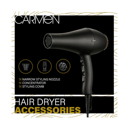 Carmen Ebony AC Motor Hair Dryer