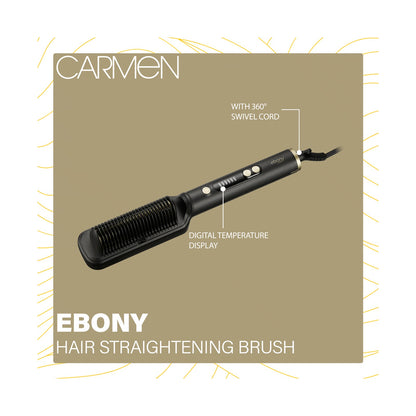 Carmen Ebony Hair Straightening Brush
