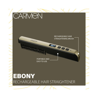 Carmen Ebony Rechargeable Hair Straightener