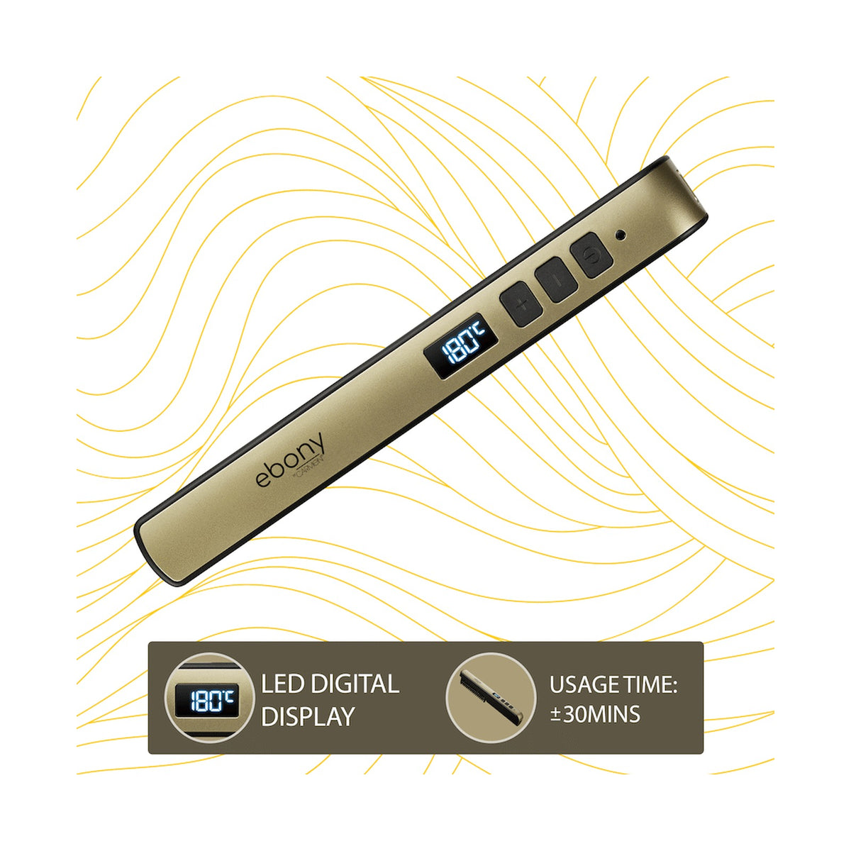 Carmen Ebony Rechargeable Hair Straightener