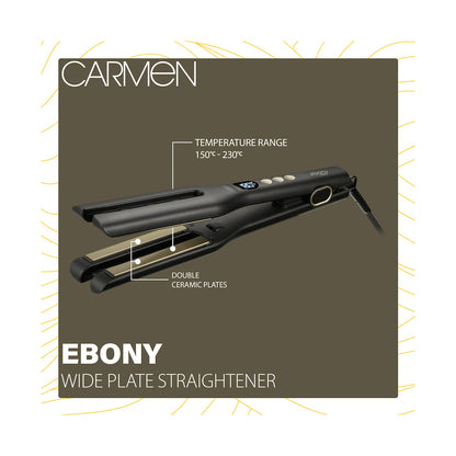 Carmen Ebony Wide Plate Straightener
