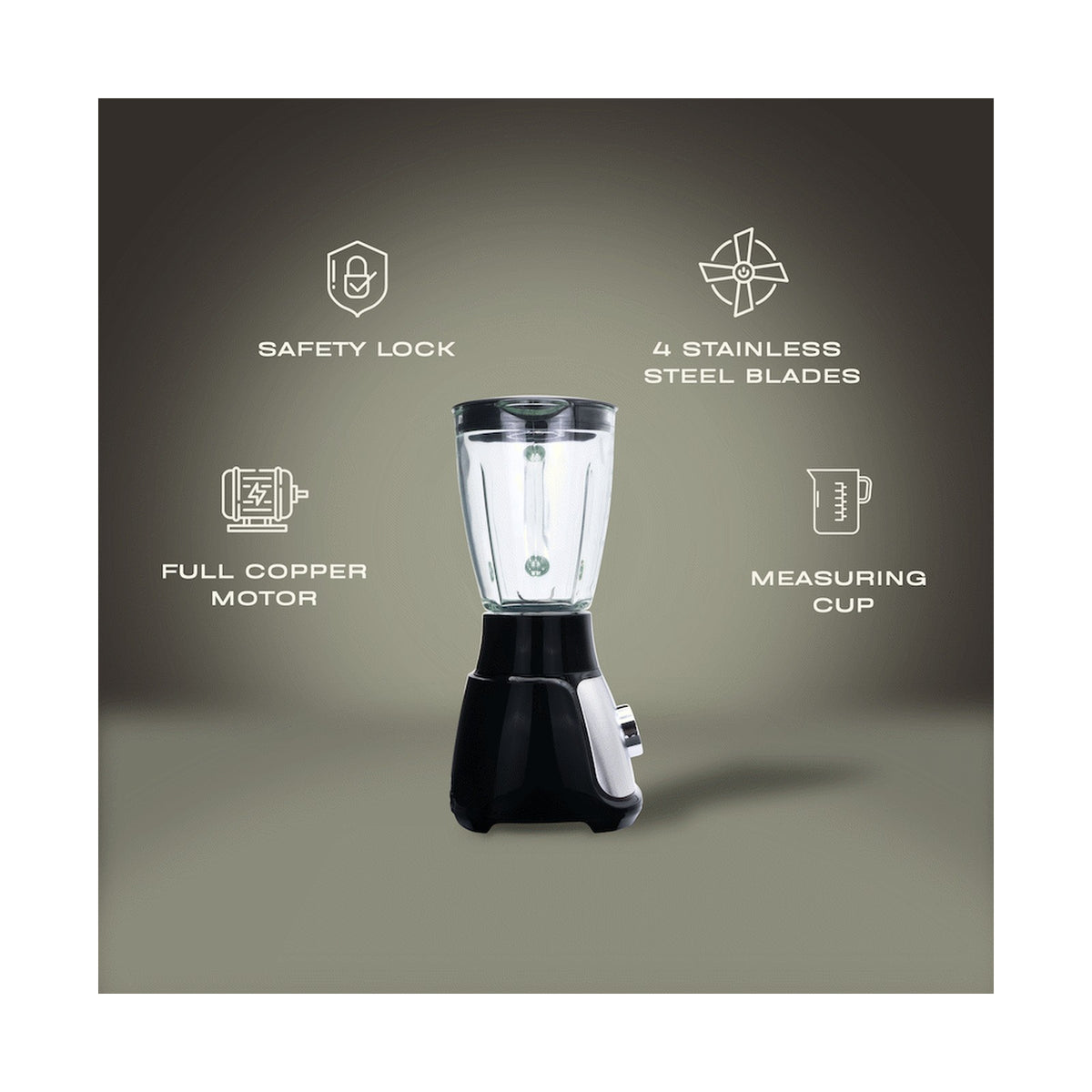 Elektra - 500w 1.5l Jug Blender (Glass Jug)