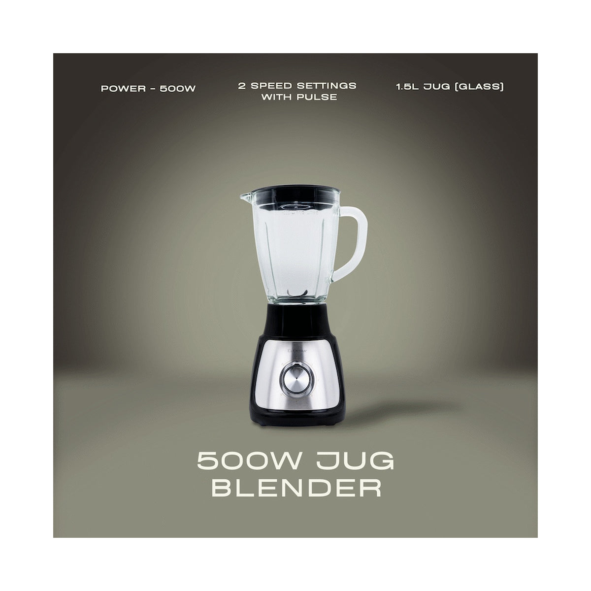 Elektra - 500w 1.5l Jug Blender (Glass Jug)