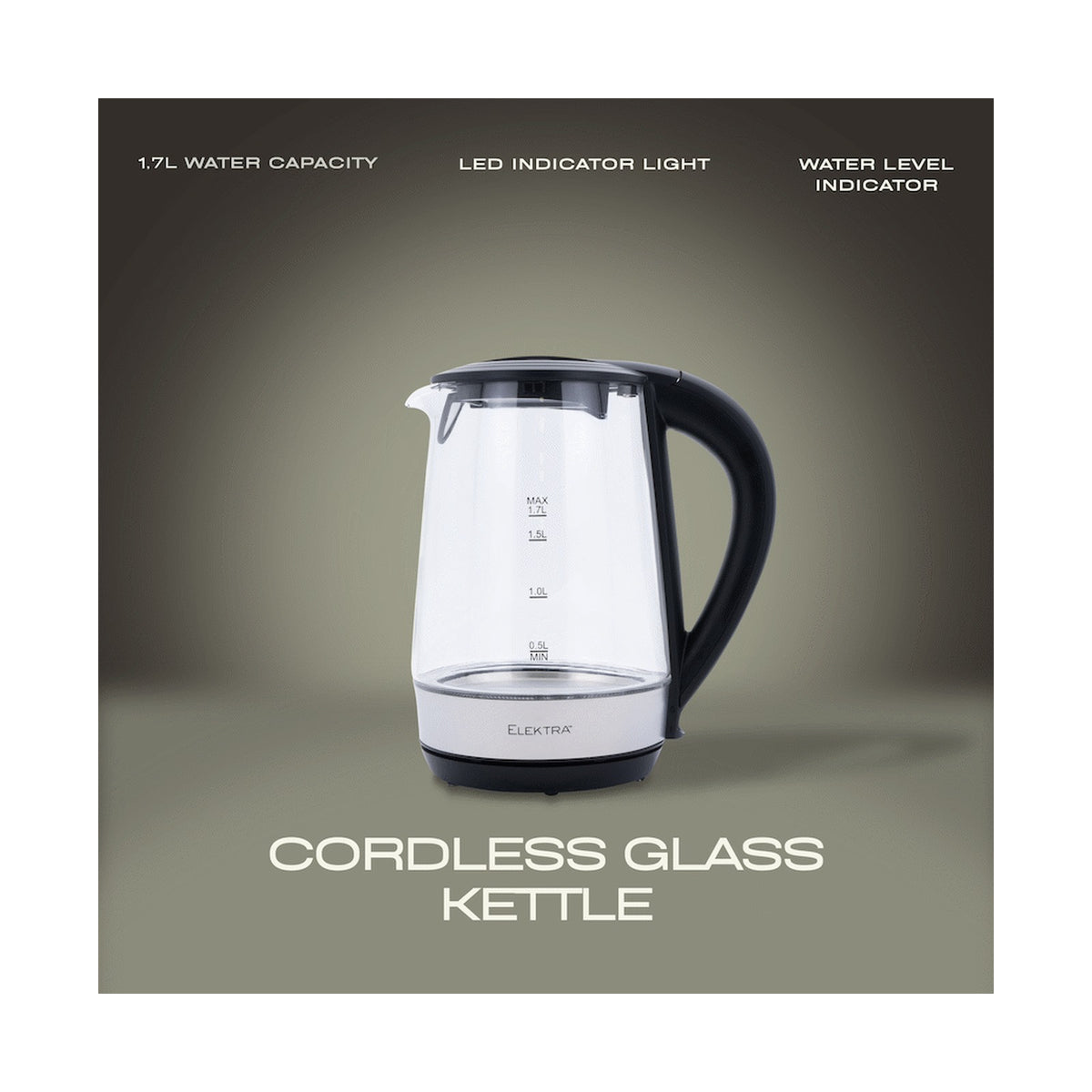 Elektra - 1.7l Glass Kettle