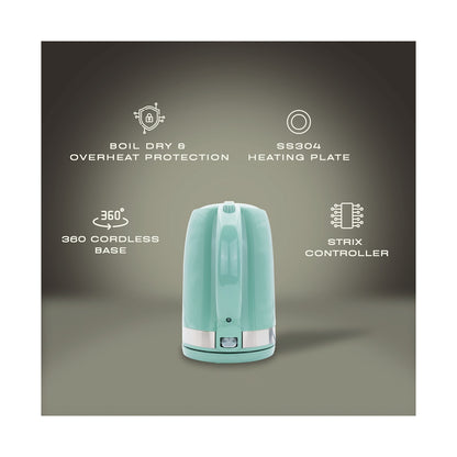 Elektra 2200w 1.7l Plastic Kettle - Green