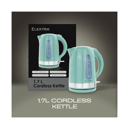 Elektra 2200w 1.7l Plastic Kettle - Green