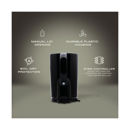 Elektra 1.7l Plastic Cordless Kettle - Black
