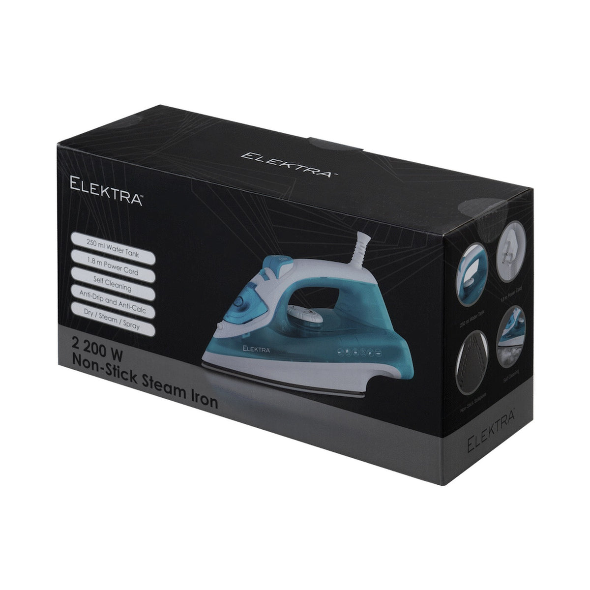 Elektra 2200w Non-Stick Steam Iron