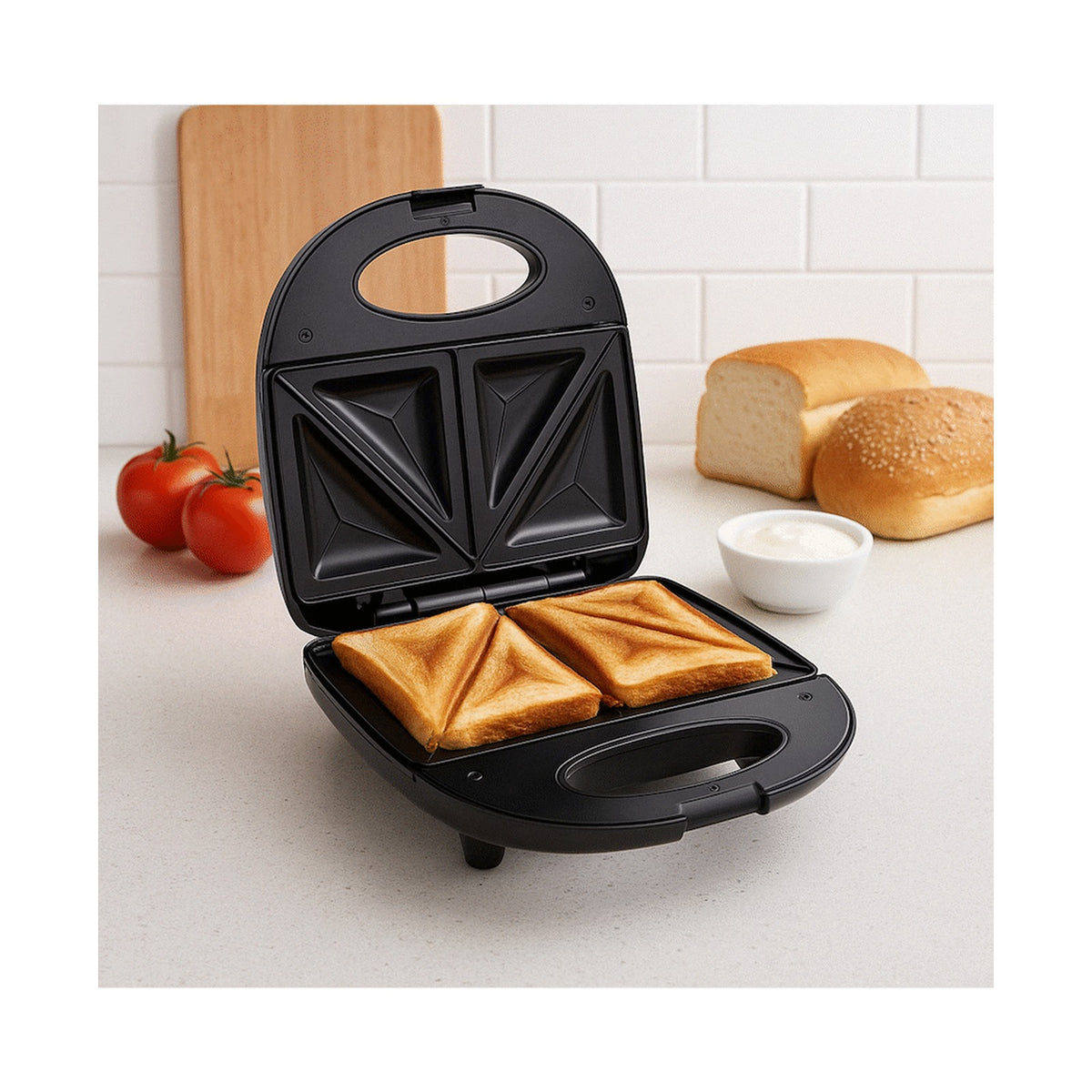 Elektra 700w Sandwich Press - Black