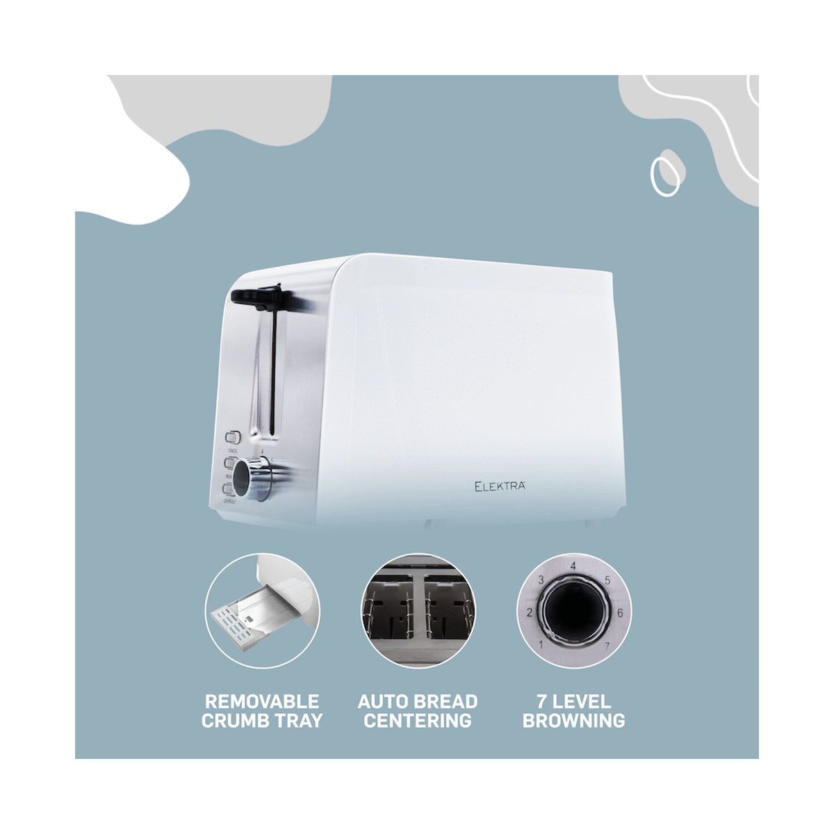 Elektra - 2-Slice Toaster - White