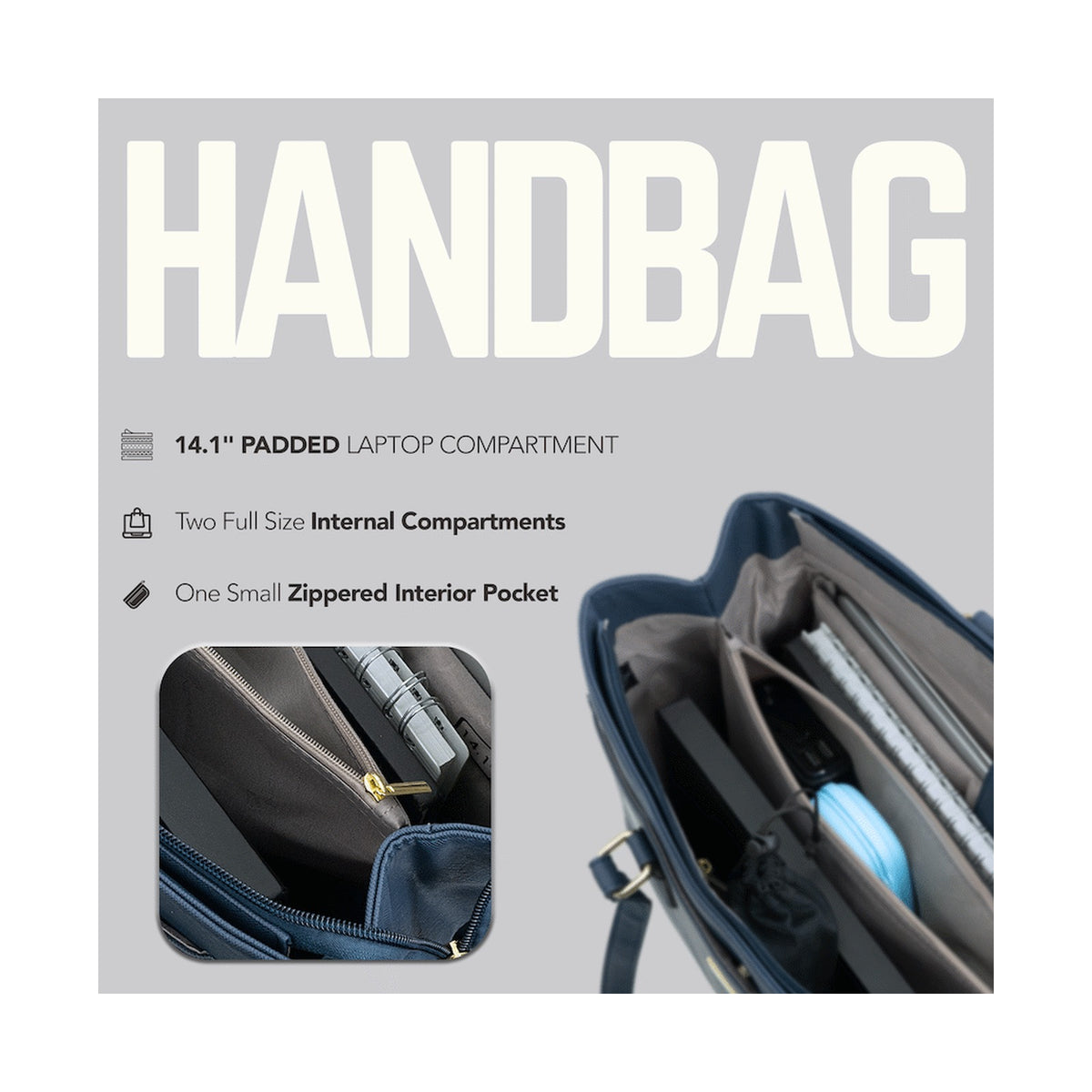 SupaNova Coco  14.1' Ladies Laptop Bag - Navy