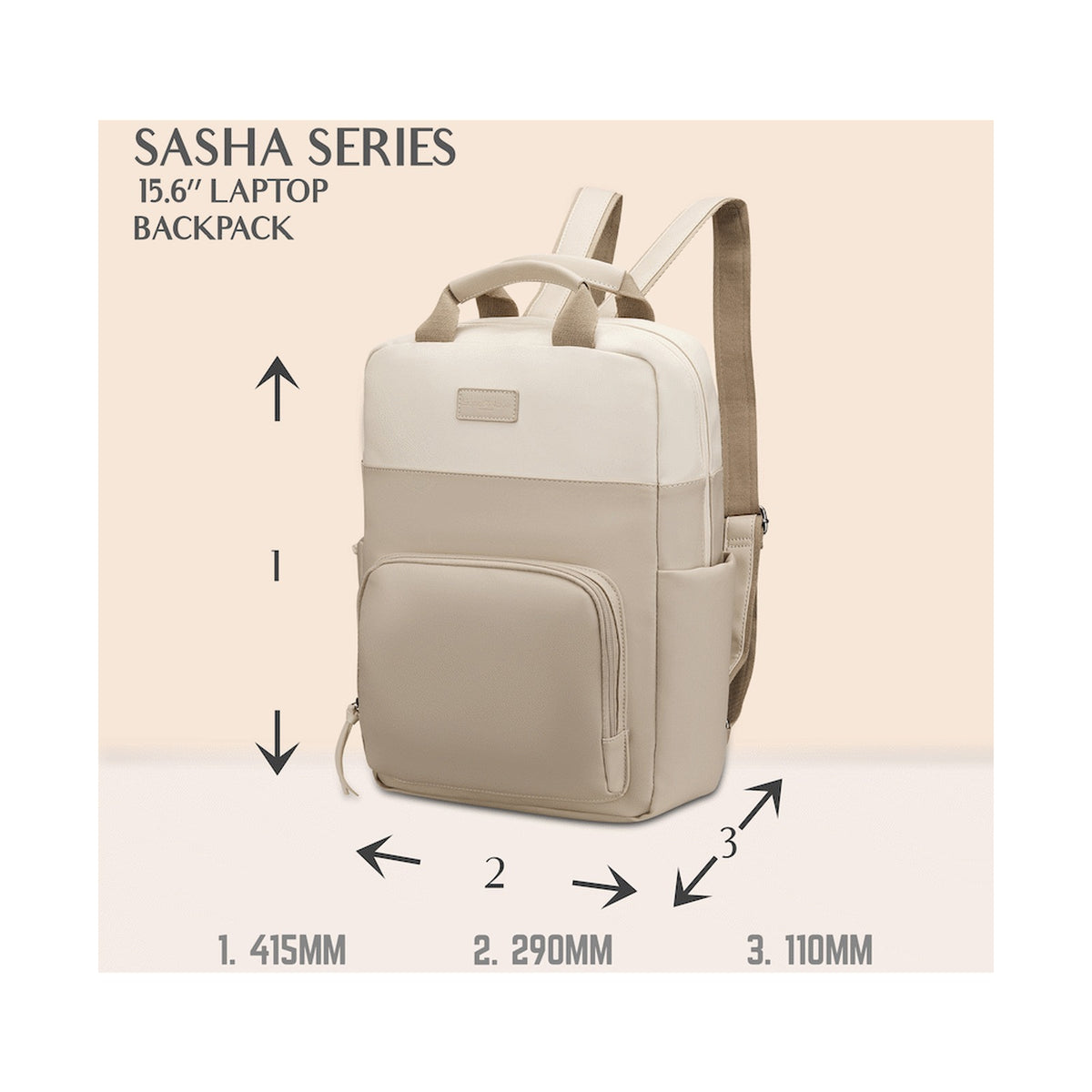SupaNova Sasha 15.6" Laptop Bag - Tan