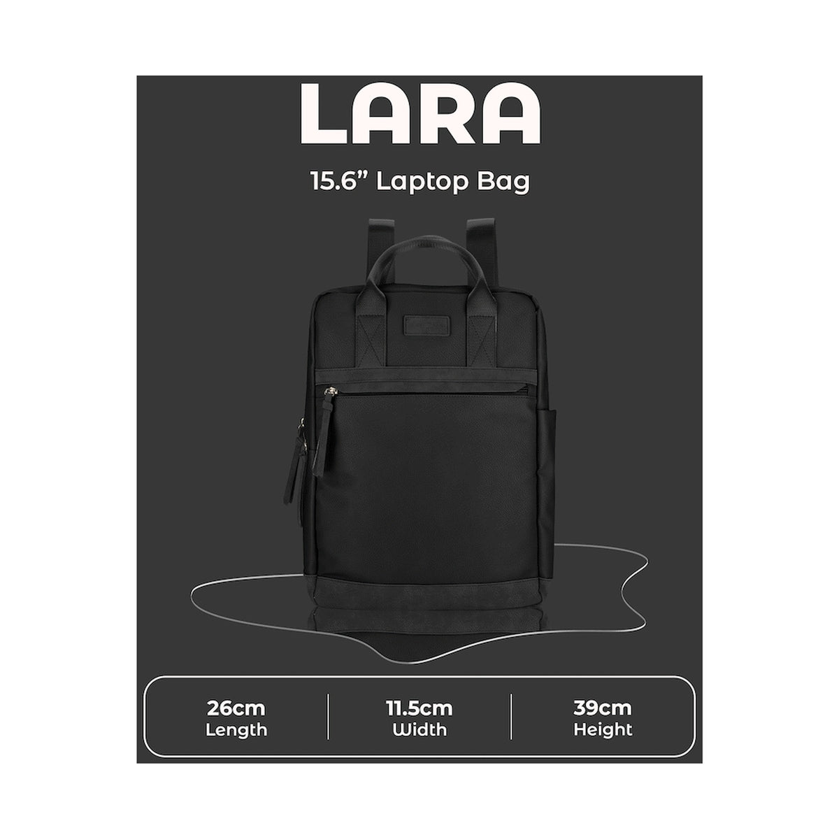 SupaNova Lara 15.6" Laptop Backpack - Black