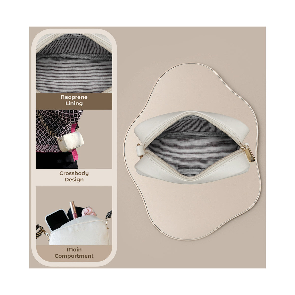 SupaNova Kayla Device Cross-Body - Cream