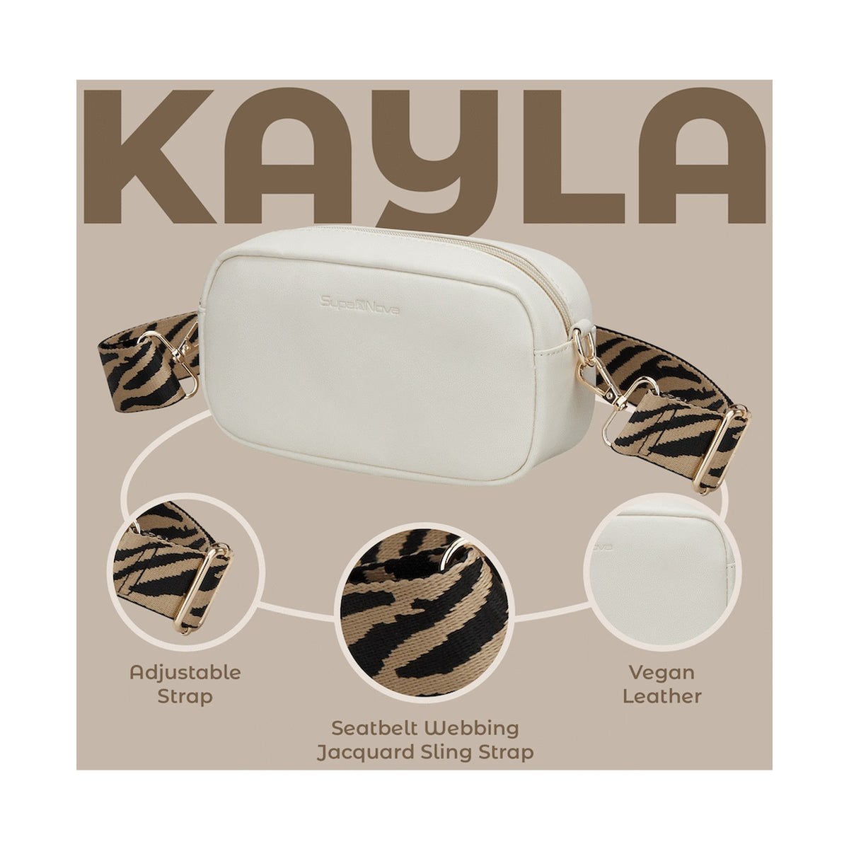 SupaNova Kayla Device Cross-Body - Cream