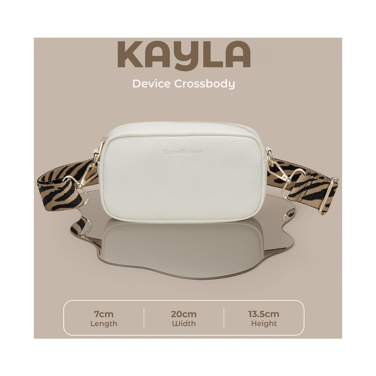 SupaNova Kayla Device Cross-Body - Cream