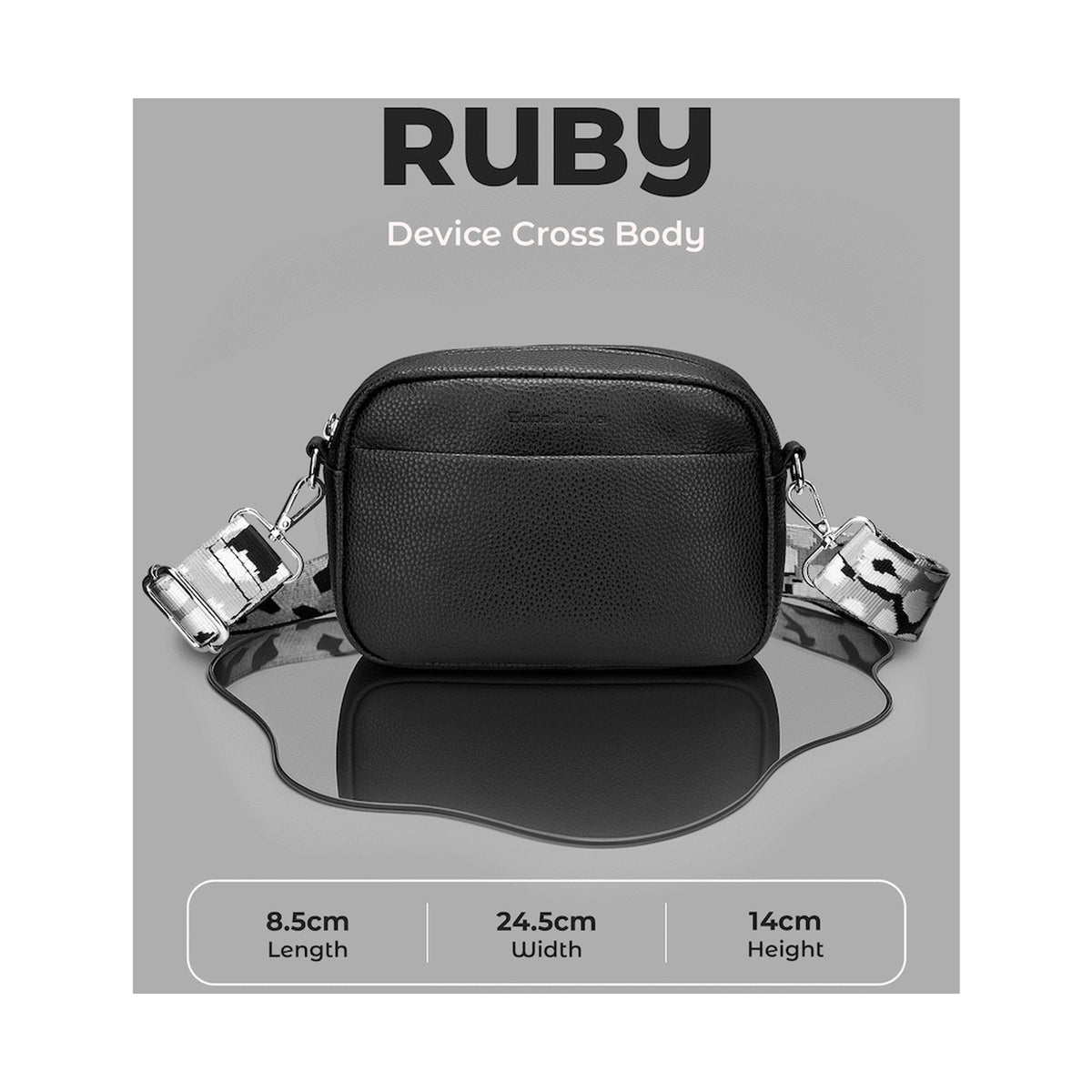 SupaNova Ruby Device Crossbody - Black