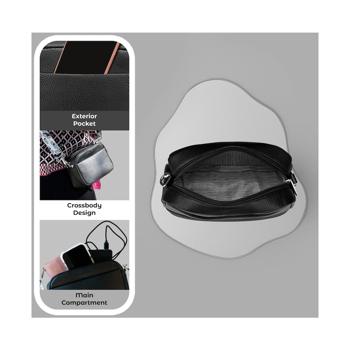 SupaNova Ruby Device Crossbody - Black