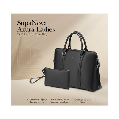 Supanova Azura Ladies 15.6" Laptop Tote Bag Black