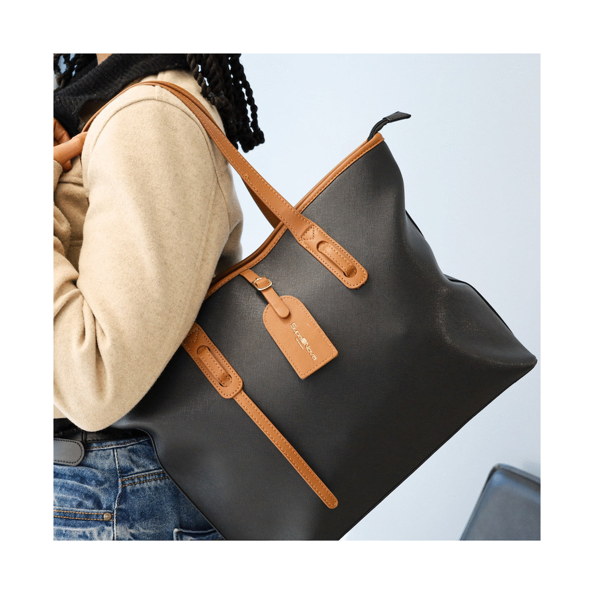 Supanova Elara Ladies 15.6" Laptop Tote Bag Black
