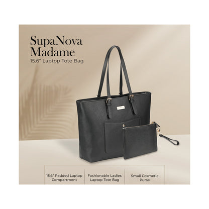 Supanova Madame 15.6" Laptop Tote Bag Black