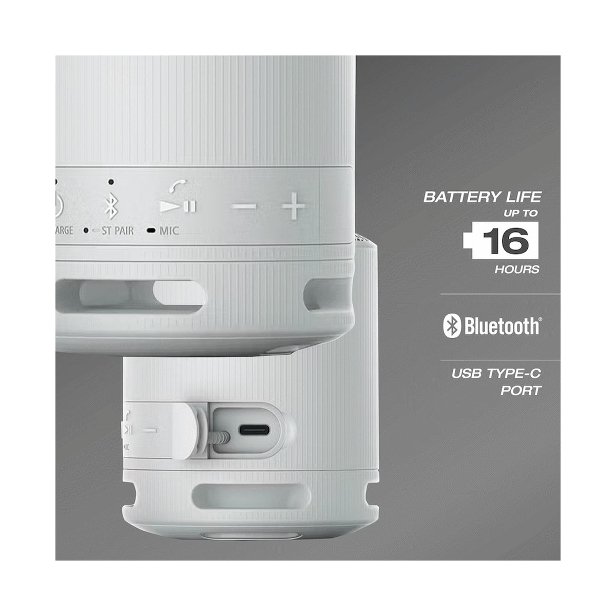 Sony XB100 Portable Bluetooth Speak - Light Grey