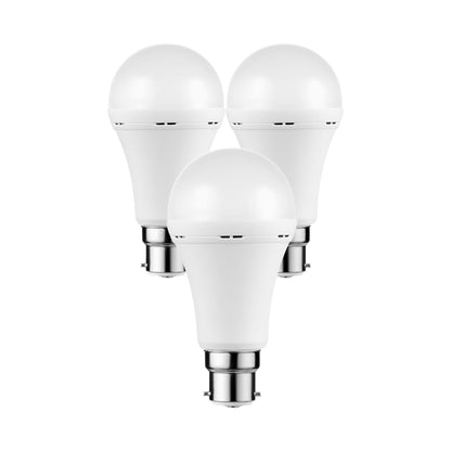 Switched 5w A60 Rechargeable B22 LED Light Bulb - WW - 3 Pack