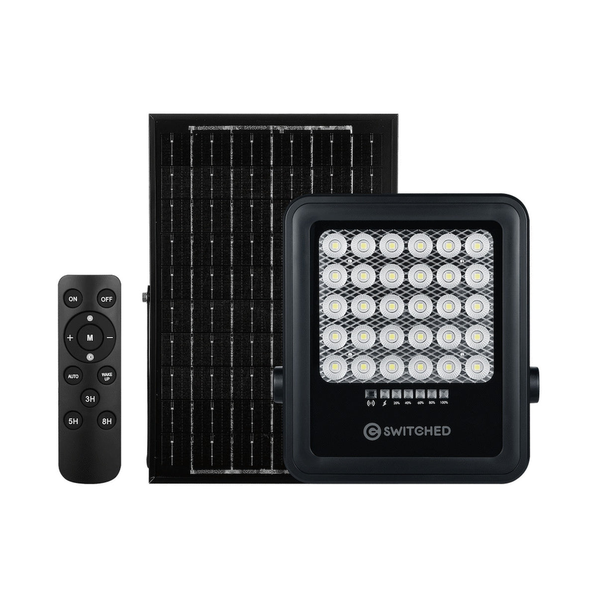Switched Urban PRO Series - 100w Solar Floodlight with Remote