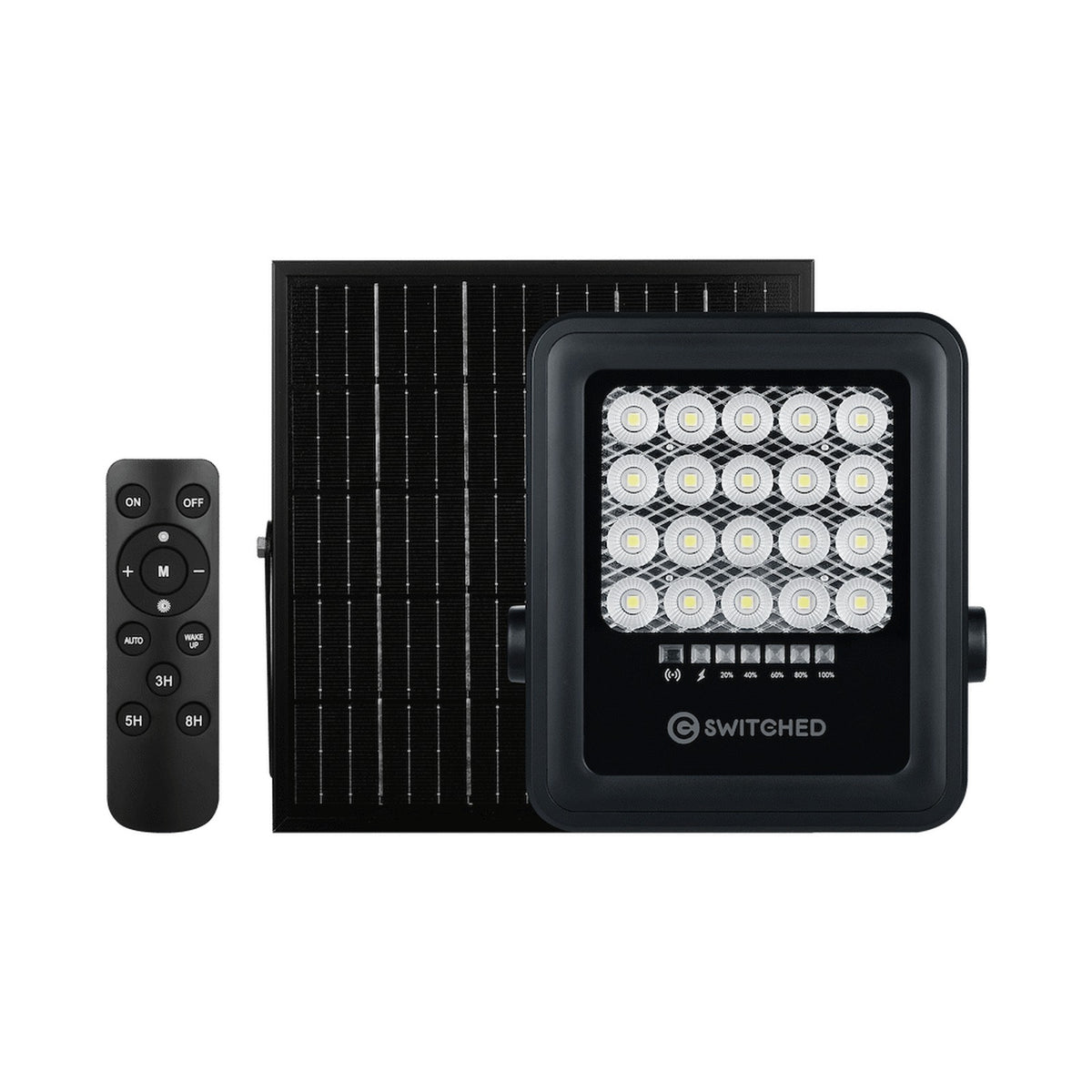 Switched Urban Pro Series - 50w Solar Floodlight with Remote