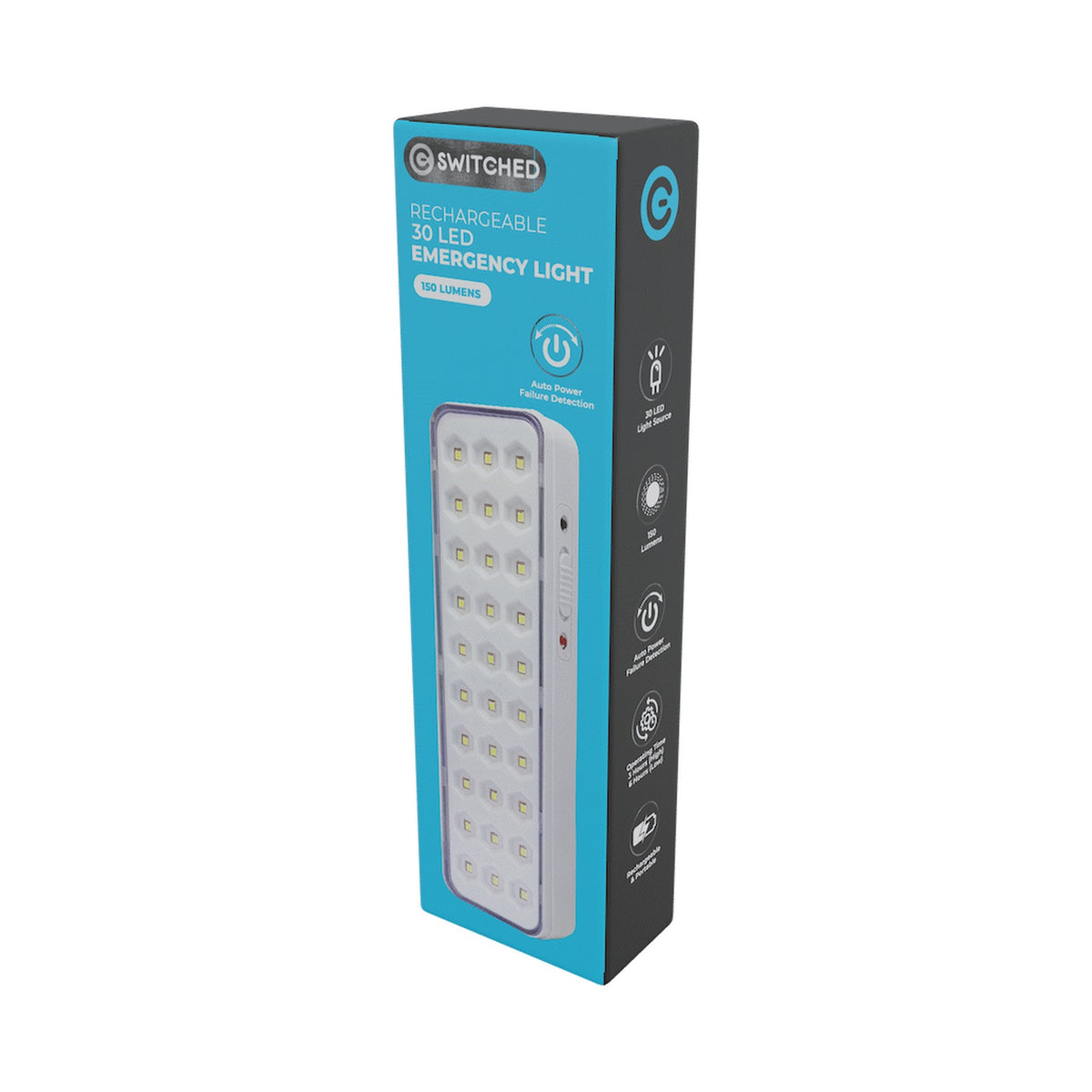 Switched 30 LED Emergency Light AC 150 Lumen