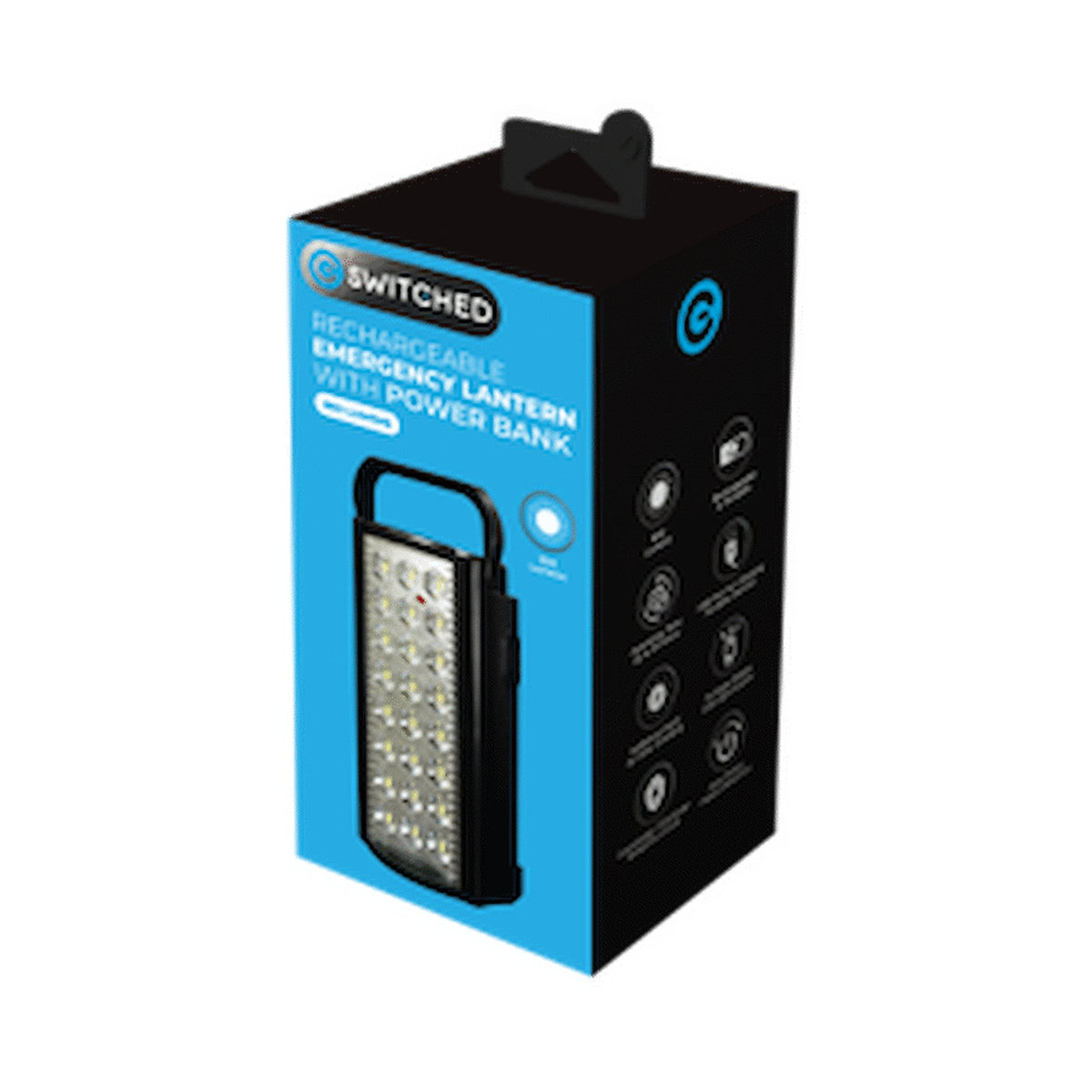 Switched Rechargeable Lantern 800 Lumen - Black